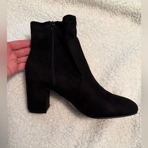 Rachel Zoe Black Faux Suede Ankle Boots